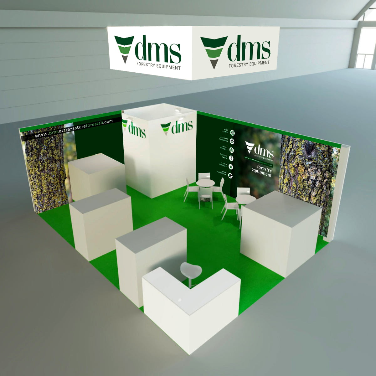 Progettazione stand fieristico per DMS
